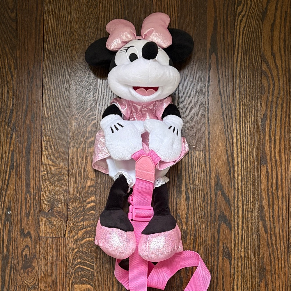 Disney Park Minnie backpack Pink Character Plush Backpack